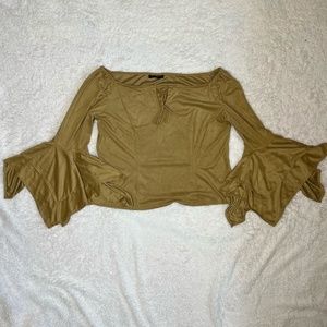 Faux Suede Blouse